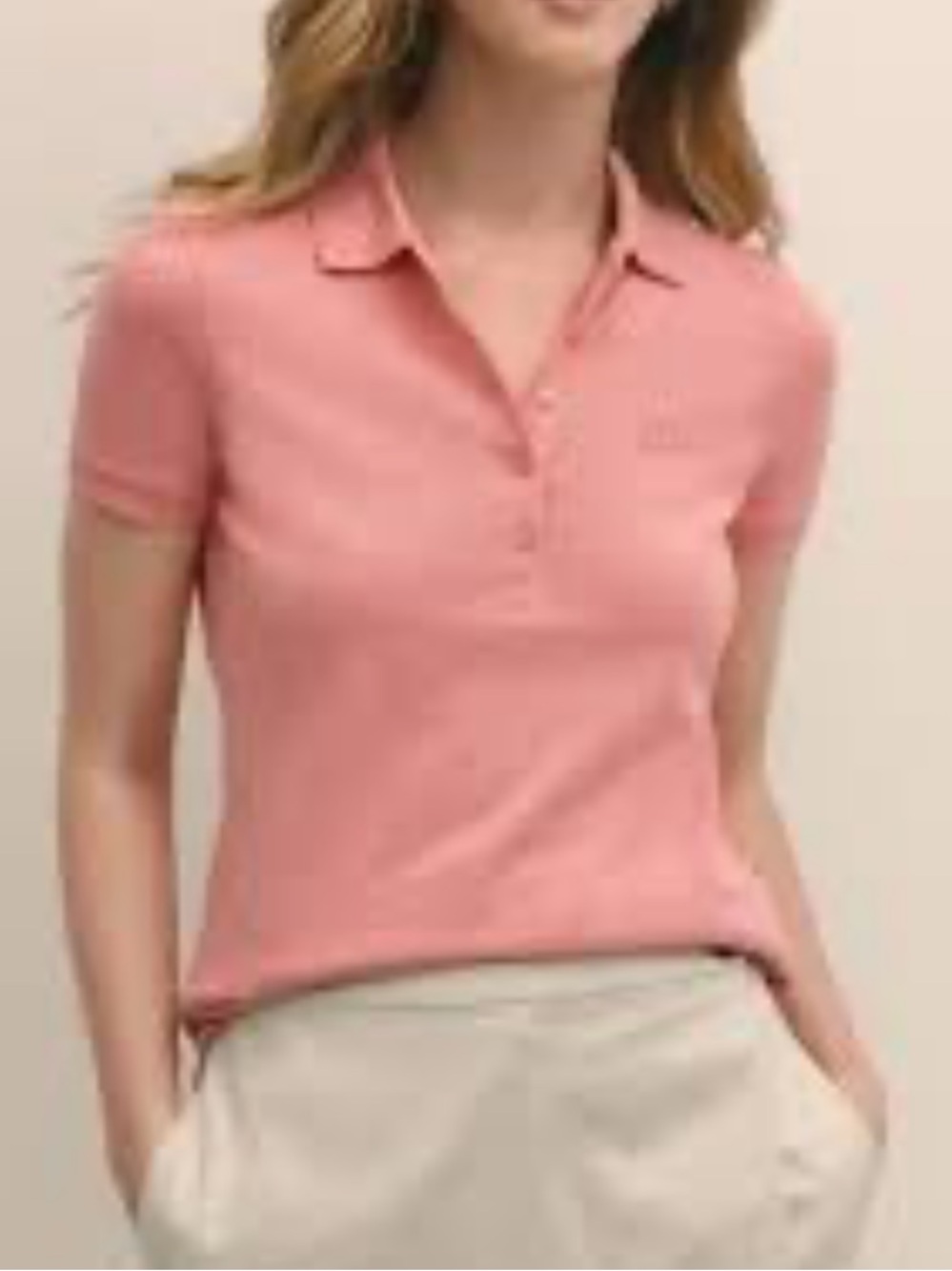 Brooks Brothers Women's Short Sleeve Polo Shirt Pink Blue Logo Size S
